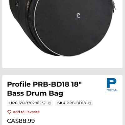 Profile 18x16 Bass Drum Bag image 3