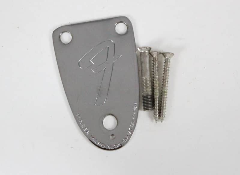 1970s-1980s Vintage Fender Precision/Telecaster/Jazz Bass Chrome USA 3-Bolt NeckPlate image 1