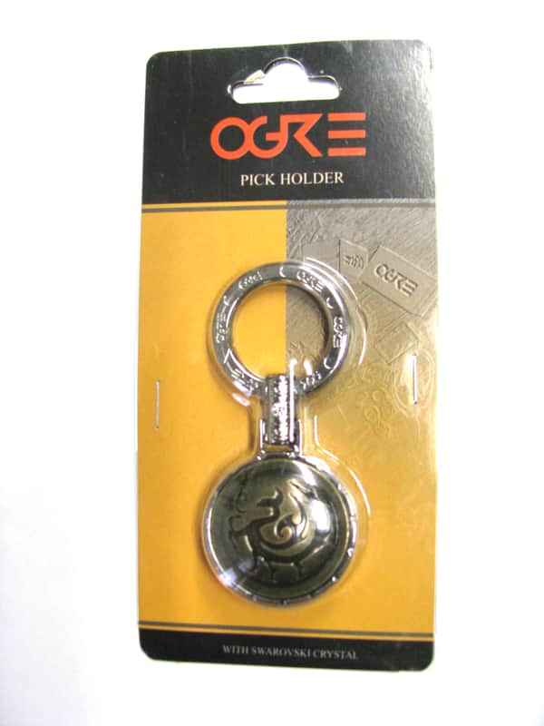 Ogre Pick Holder Keychain Chrome / Gold - Dragon Design image 1