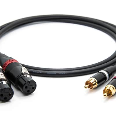 10 Foot – Mogami 2534 Quad Stereo Pair (L, R) cables | Neutrik Gold RCA RCA to XLR Female image 1