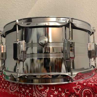 Tama 7006 Swingstar 6.5x14" 8-Lug Steel Snare Drum with SS Upright Strainer 1984 - 1988 - Chrome image 6