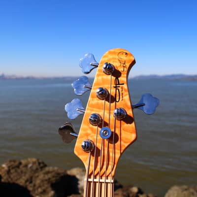 OLP Tony Levin Signature 5-String Bass  Flamed Natural image 9