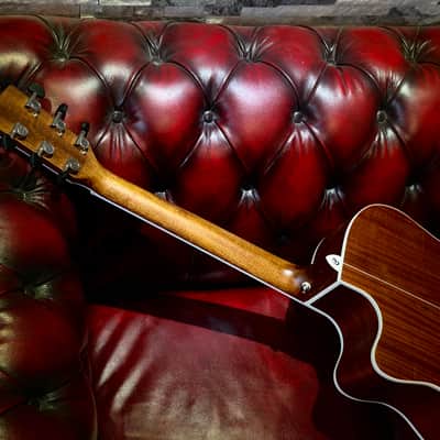 Cort GA5F-BW NS Grand Regal Series Solid Red Cedar/Australian Blackwood Grand Auditorium Cutaway with Electronics - Natural Satin image 4