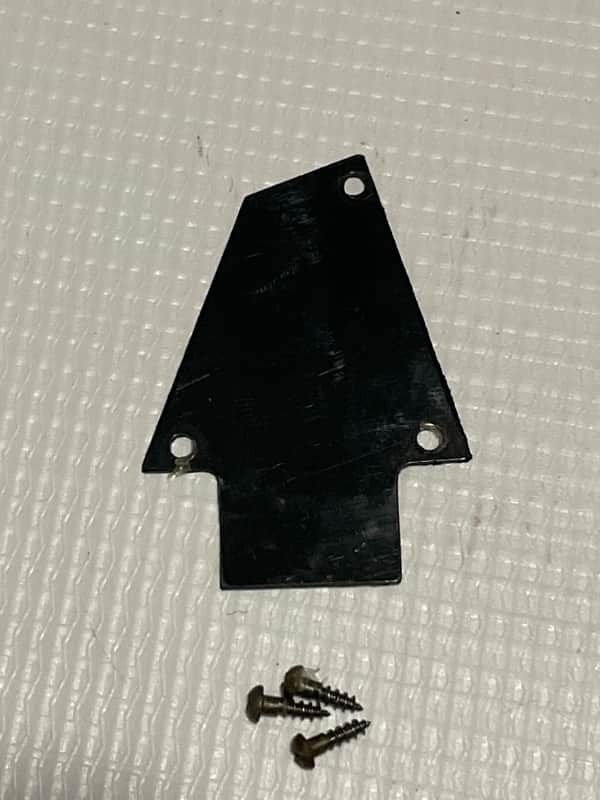 2000's Japan Ibanez RG Series Guitar Black Factory Truss Rod Cover 1 Ply image 1