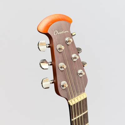 Ovation CE44-RRB-G Celebrity Elite Mid-Depth Acoustic-Electric Guitar - Reverse Red Burst image 9
