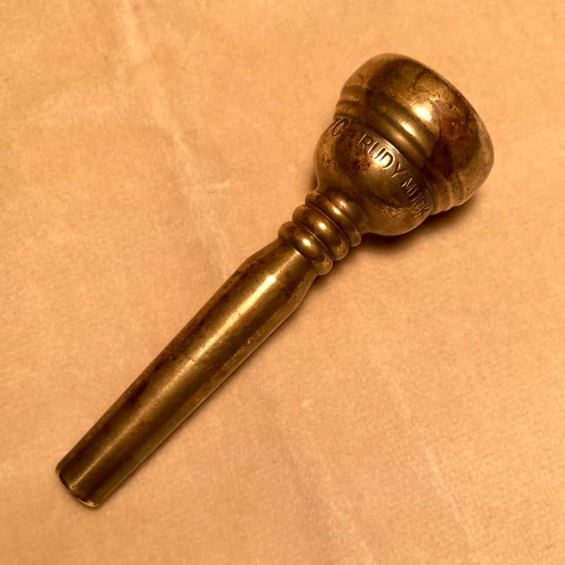 Rudy Muck -17C- Cushion Rim Trumpet Mouthpiece-Made c.1940's-Plating Worn-Condition Good image 1