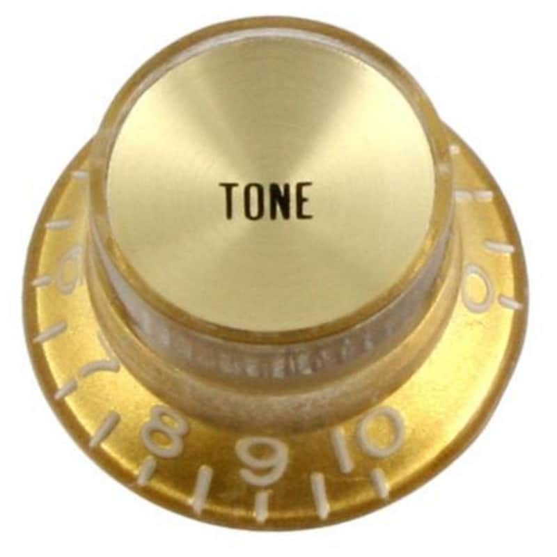Reflector Cap Tone Knob with Fine Splines-Gold image 1