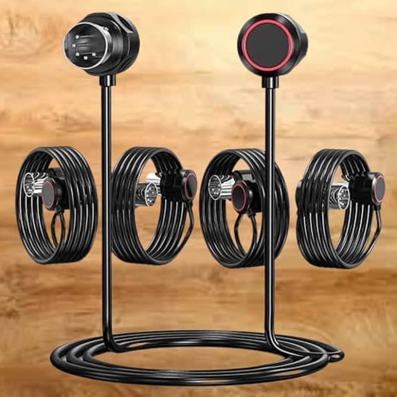 MIDI Cable, 5-Pack 3FT 5-pin DIN 45-Degree Mirrored Angled Plug Ultra-Thin Plugs for Compact Spaces Compatible with Keyboards, Synthesizers, Controllers, via Standard 5-pin DIN MIDI in/Out/Thru Ports image 1