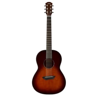 Yamaha Tobacco Brown Sunburst Parlor Guitar, Mahogany Back And Sides, Solid Spruce Top image 2