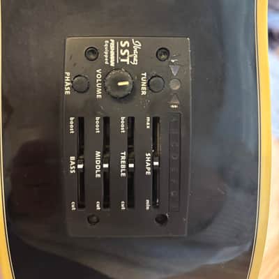 Ibanez AEL2012E-TKS-14-01 made in 2010 - Black semi-transparent w/ gig bag image 5