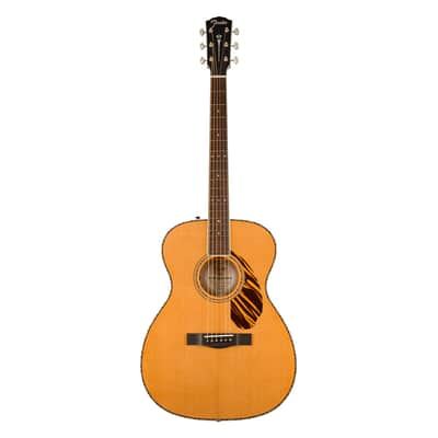 Used Fender PO-220E Orchestra Acoustic Guitar w/ Case - Natural image 2