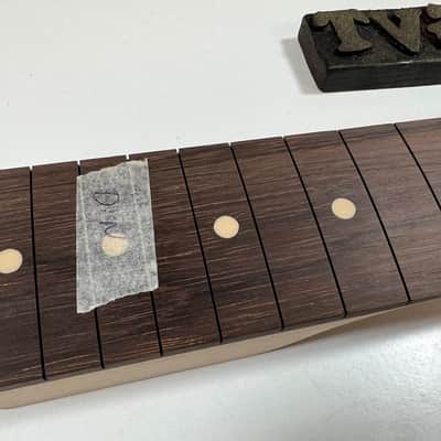 General Vintage Tone NOS Dalbergia Nigra electric guitar neck for S style ( Brazilian Rosewood ) Slab board full finished - Nitro image 8