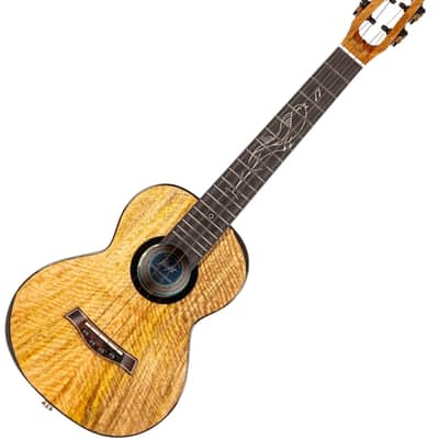 Flight SONGBIRD MANGO EQ-A Royal Series Solid Mango Top Mahogany Neck 4-String Tenor Acoustic-Electric Ukulele w/Gig Bag, Pickup & Humidifier image 8