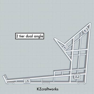 2-tier Dual Angle Stand for Behringer Desktop Model D / Pro-1 / Toro / Cat / Wasp - color WHITE - by KZcraftworks - USA image 5