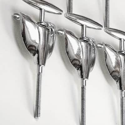 (6) Gretsch Bass Drum Tension Rods & Claws, Original Washers - 1960s / INSPECTED & TESTED image 2