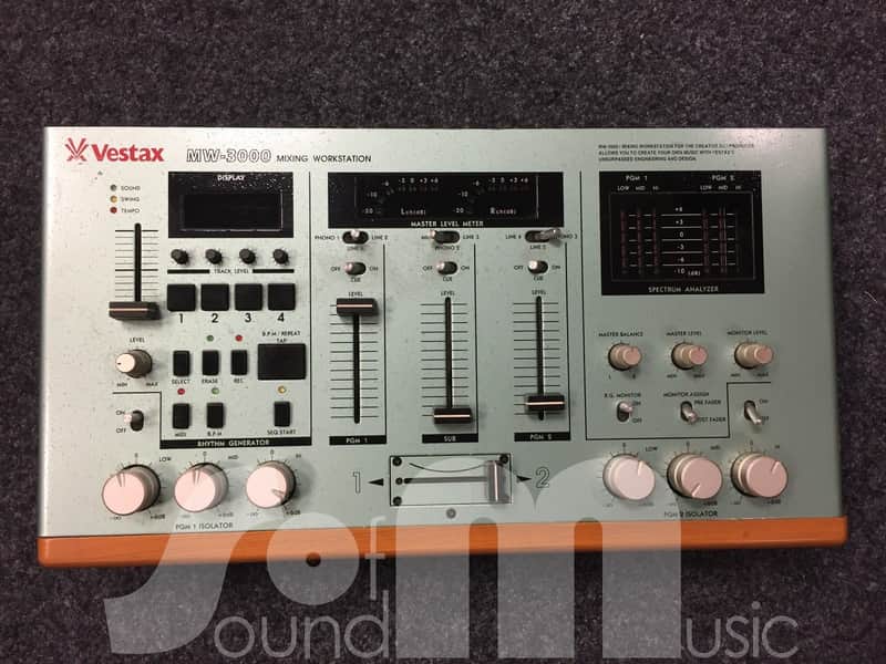 Vestax MW-3000 vintage DJ Mixer NOS - wood frame - mint green