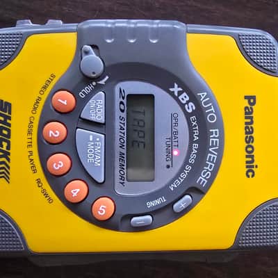 Panasonic ShockWave RQ-SW10 AM FM cassette player Early 2000s - Yellow gray orange image 5