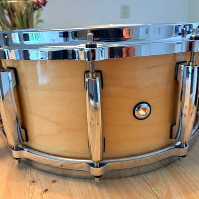 Pearl Masters studio BRX-5514DC snare 2002-2006 - #112 Natural Birch image 7
