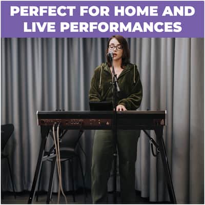 Liquid Stands Collapsible Piano Keyboard Stand - Adjustable and Sturdy - Fits 54-88 Key Electric Pianos image 6