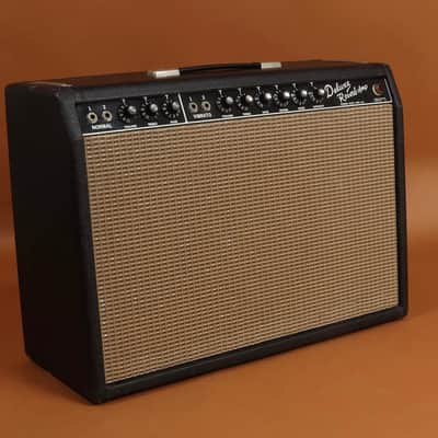 1964 Fender Deluxe Reverb Amp AB763 - Blackface image 1