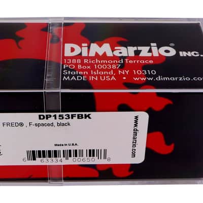 DiMarzio DP153FBK FRED Guitar Pickup, Black Bobbin, F-Spaced image 2