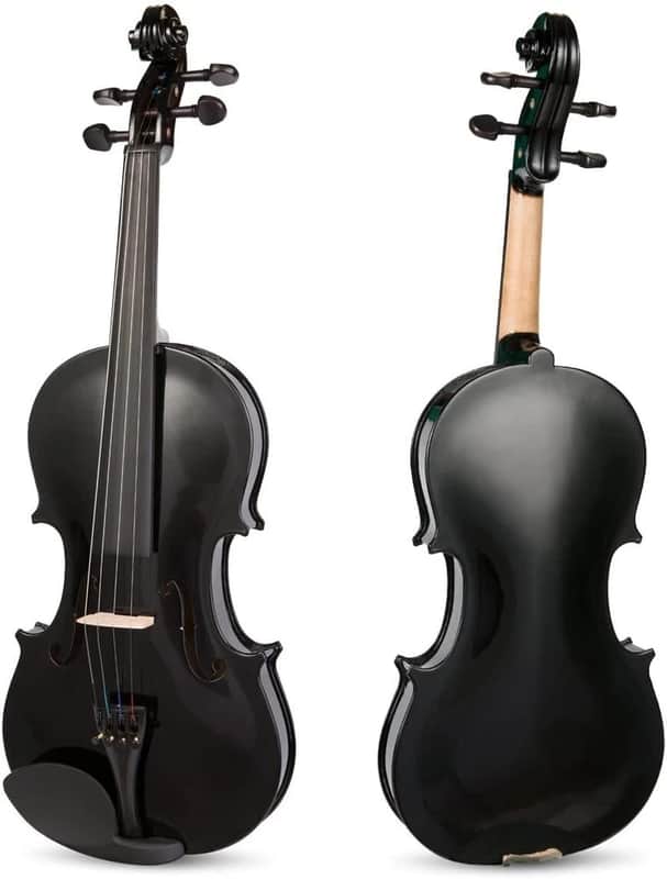 New Student Band 4/4 Acoustic Orchestral Violin Fiddle Black with Case Bow Rosin image 1