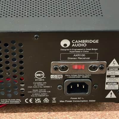 Cambridge Audio AXR100 Stereo Receiver Bluetooth FM/AM Radio Phono Stage 550W image 8