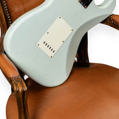 Fender Custom Shop 1959 Stratocaster Journeyman Relic Super Faded Aged Sonic Blue image 8