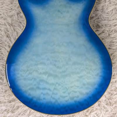 Ibanez AM93QMJBB Artcore Expressionist Semi Hollow Electric Guitar Jet BlueBurst image 6