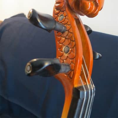 SONG Violin Full size with carved Animal scroll Neck, Hand made,Stradivari style,flames maple,nice spurce. Good Sound image 5