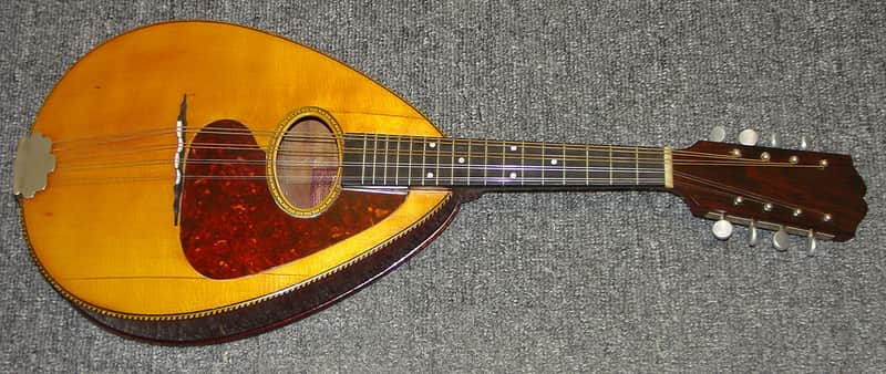 Vintage Weymann & Son Mandolute Curved-Back Mandolin Flame Maple - USA image 1