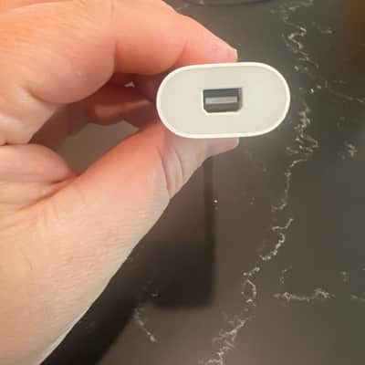 Apple Thunderbolt - 3 (USB C) to Thunderbolt- 2 adapter 2017 - White image 2