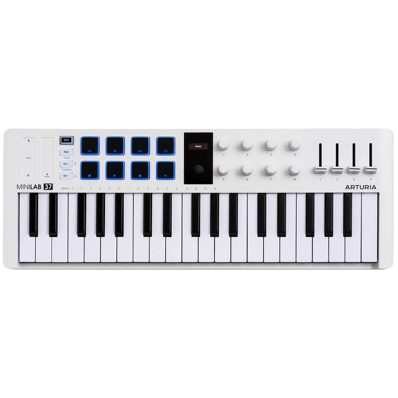 Arturia MiniLab 37 MK3 37-Key MIDI Controller - White image 1