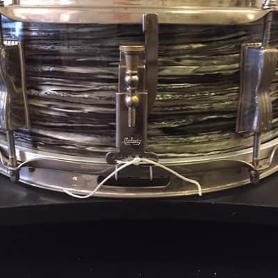 1966 Ludwig Black Oyster Pearl Club Date Drum Kit - w/matching Snare Drum RINGO! image 7