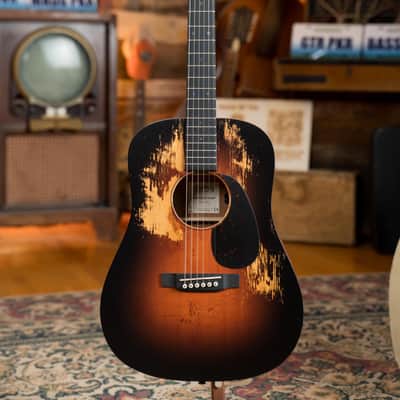 Martin D Jr E Streetlegend Burst Spruce/Sapele Aged-Look Dreadnought Guitar w/Martin Electronics #2363 image 7