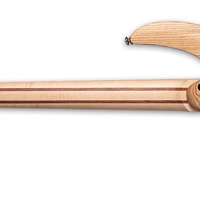 ESP LTD B-204SM FL Spalted Maple Fretless Bass Guitar, Natural Satin image 4