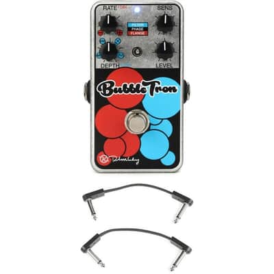 Keeley Bubble Tron Dynamic Flanger Phaser Pedal with 3 Patch Cables image 2