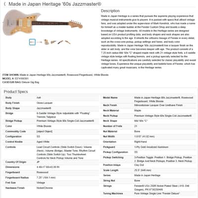 Fender Heritage '60s Jazzmaster - NITRO White Blonde, ASH body (Made in Japan, Special Run series) image 15