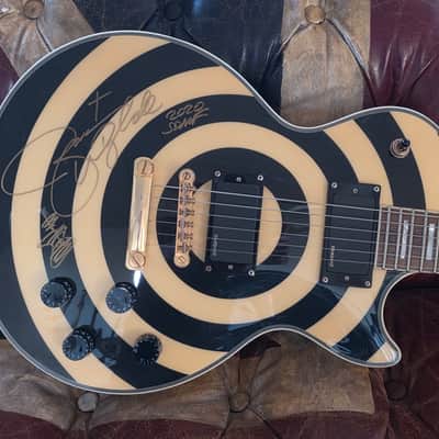Zakk Wylde Les Paul Custom Bullseye Signed 50th Anniversary Black Sabbath Electric Guitar by Gibson Epiphone image 1
