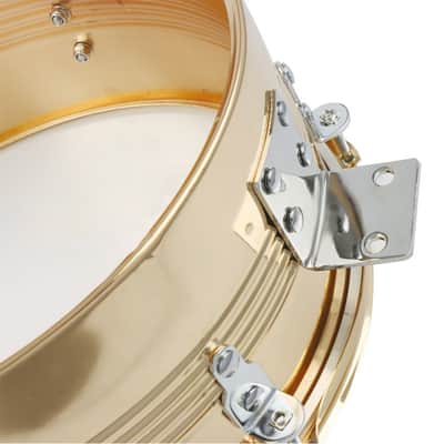 Glarry 13" & 14" Timbales Drum Set with Stand and Cowbell Golden image 8