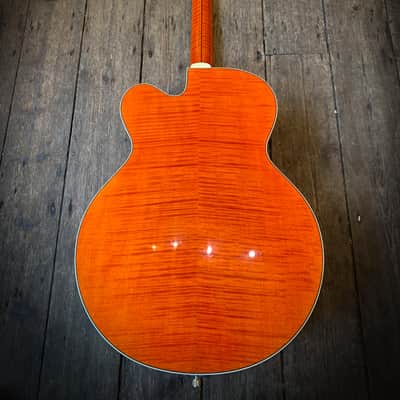 2017 Gretsch USA Custom Shop G6120WCST in Orange with orig. hard shell case and case candy image 6