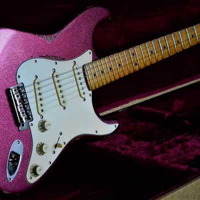 American Fender Stratocaster Custom Pink Sparkle image 9