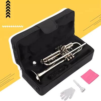 New Silver Student School Band Bb Trumpet W/ Casa Xmas Gift For Beginner image 3