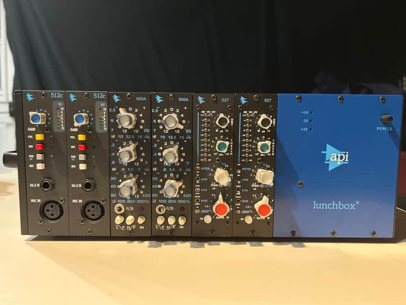 API Lunch box fully loaded stereo channel (preamps-EQs-Compressors) image 1