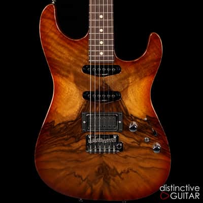 Tom Anderson Drop Top HSS Figured Walnut Honey Burst Shaded Edge image 1
