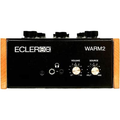 Ecler  WARM2 2-Channel Analog Rotary Mixer - BLACK & NATURAL WOOD GRAIN image 3