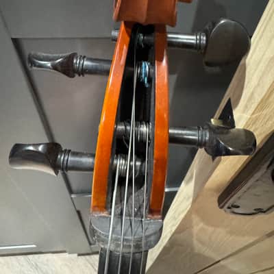 Hidersine Vivente 3/4 Cello - Amber / Antique Varnish with bow and case image 3
