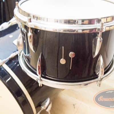 Vintage Early 60's Sonor Teardrop Black Sparkle Jazz drums 3-piece image 4