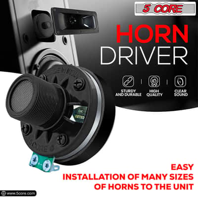 5 Core Compression Drivers Pair Horn Speaker 1 Inch Aluminum Tweeter 200W Peak 8 Ohm Pro Audio Driver image 9