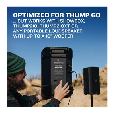 Mackie ThumpSub GO Battery Powered Subwoofer 400W with 8 Inch Drivers (Black) image 9